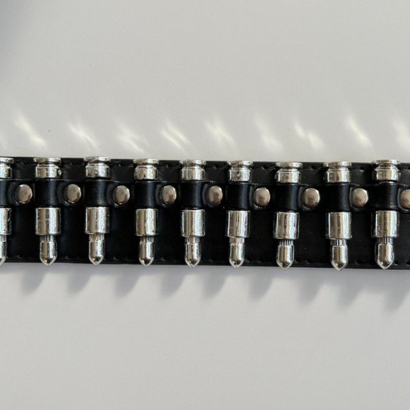 Y2K 2000s bullet-studded black belt - Picture 5 of 8